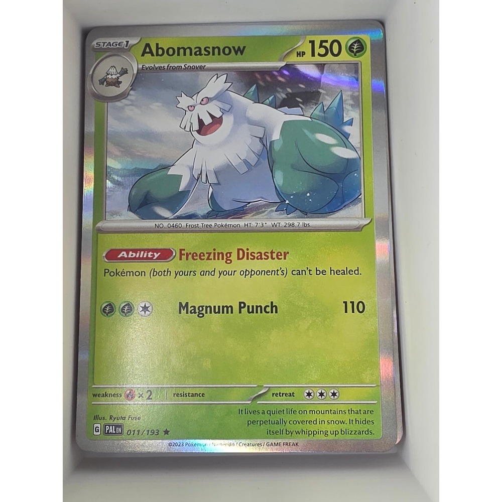 Abomasnow 011/193 Rare Paldea Evolved Pokemon Reverse Holo Near Mint